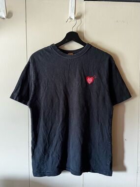 Human Made Black Short Sleeve Tee with Red Heart Patch